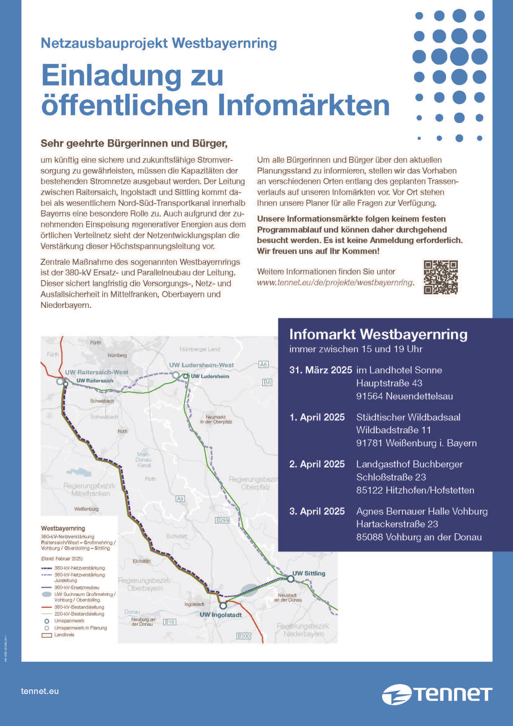 Infomarkt Westbayernring am 02.04.2025 in Hofstetten und weitere Termine