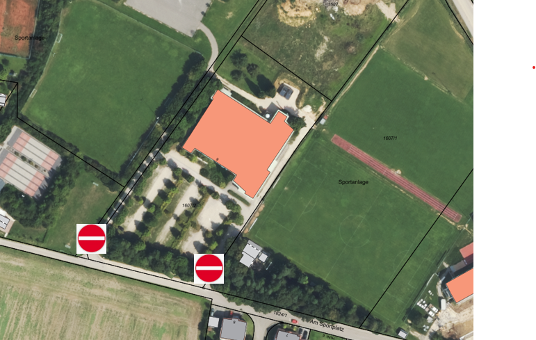 Zufahrt Mehrzweckhalle nicht möglich