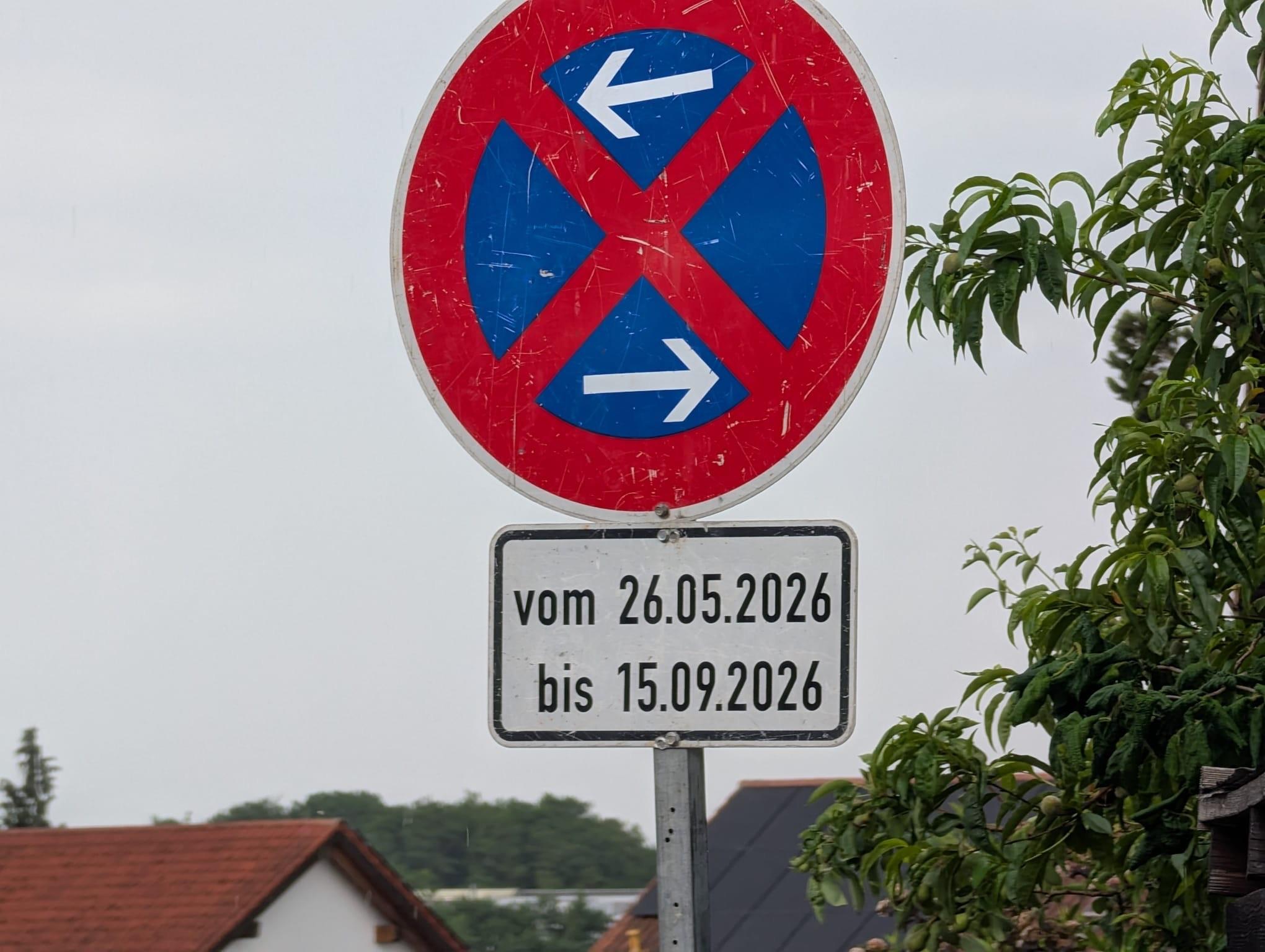 Baustelle Schelldorfer Straße - Sanierung der Wasserleitungen